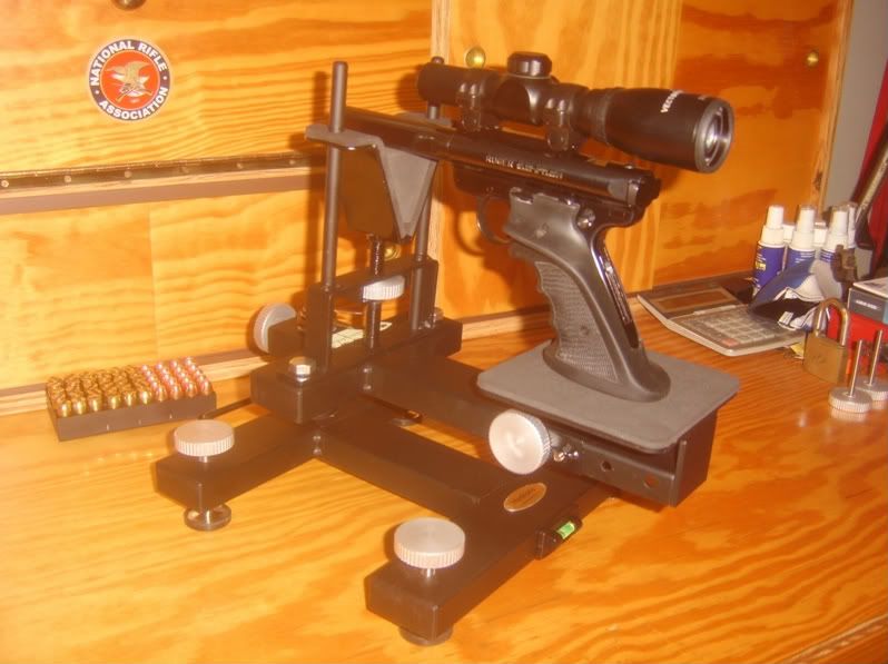 pistol rest and sight adjustment rest Rimfire Central Firearm Forum